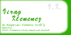 virag klemencz business card